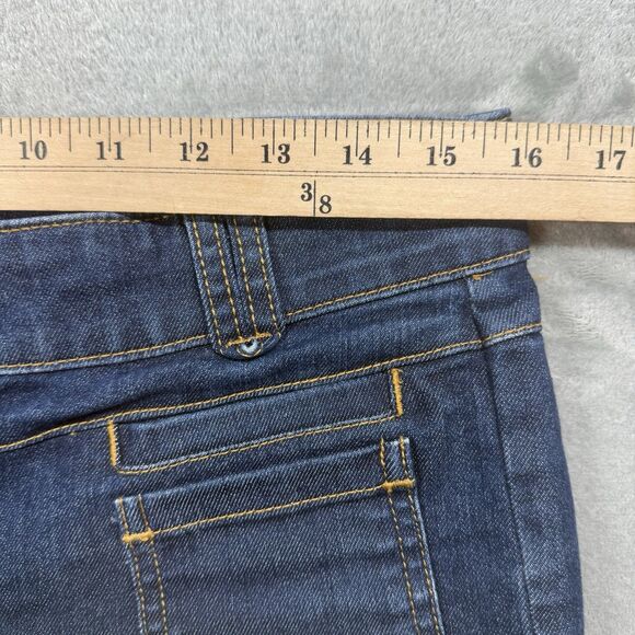 New York and Company Jeans Women’s 6T Blue Low Rise Flare Dark Wash - Picture 6 of 11